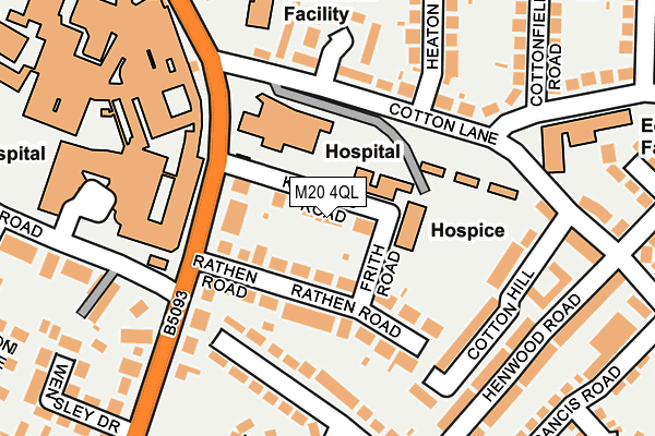 M20 4QL map - OS OpenMap – Local (Ordnance Survey)