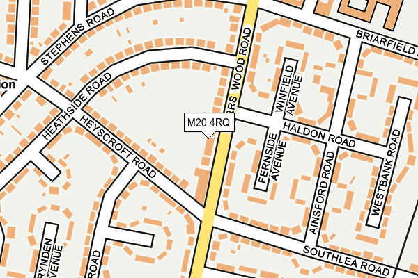 M20 4RQ map - OS OpenMap – Local (Ordnance Survey)