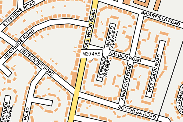 M20 4RS map - OS OpenMap – Local (Ordnance Survey)