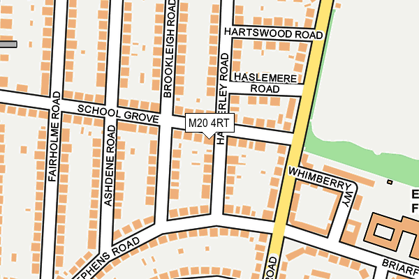 M20 4RT map - OS OpenMap – Local (Ordnance Survey)