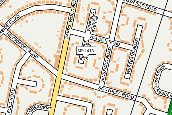 M20 4TA map - OS OpenMap – Local (Ordnance Survey)