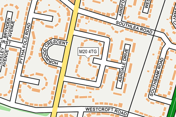 M20 4TG map - OS OpenMap – Local (Ordnance Survey)