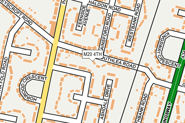 M20 4TH map - OS OpenMap – Local (Ordnance Survey)