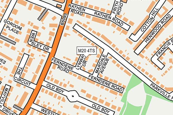 M20 4TS map - OS OpenMap – Local (Ordnance Survey)