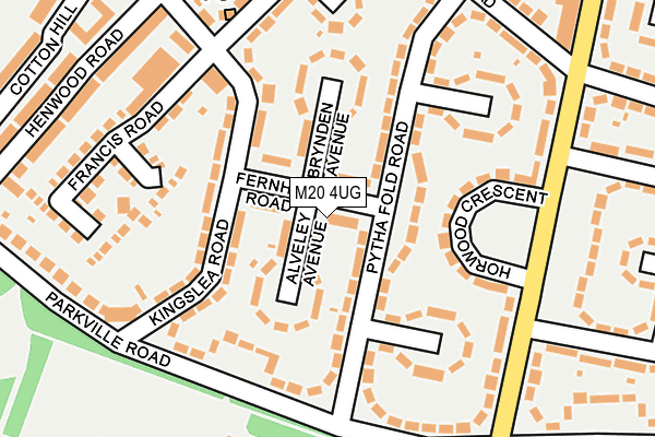M20 4UG map - OS OpenMap – Local (Ordnance Survey)