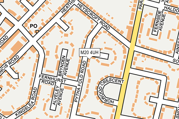 M20 4UH map - OS OpenMap – Local (Ordnance Survey)