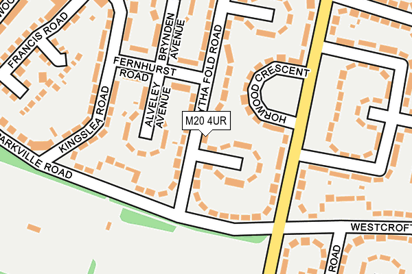 M20 4UR map - OS OpenMap – Local (Ordnance Survey)