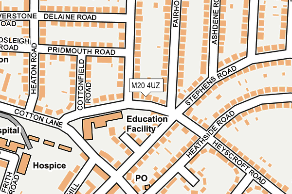 M20 4UZ map - OS OpenMap – Local (Ordnance Survey)