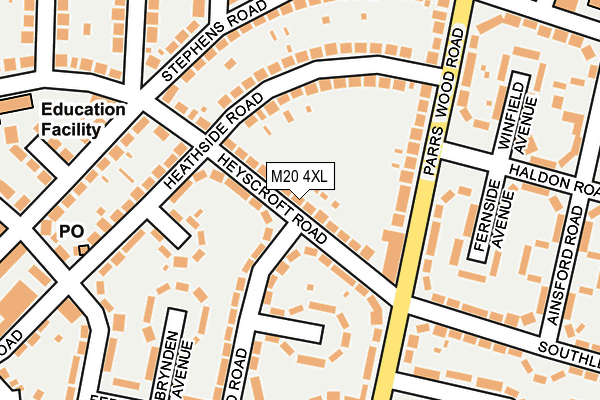 M20 4XL map - OS OpenMap – Local (Ordnance Survey)