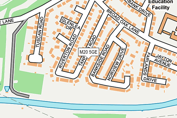 M20 5GE map - OS OpenMap – Local (Ordnance Survey)