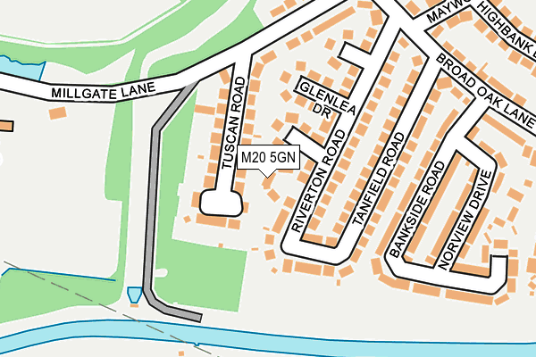 M20 5GN map - OS OpenMap – Local (Ordnance Survey)