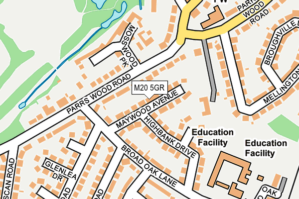 M20 5GR map - OS OpenMap – Local (Ordnance Survey)