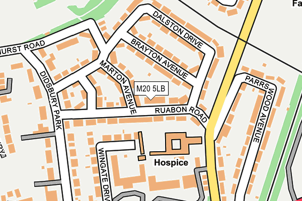 M20 5LB map - OS OpenMap – Local (Ordnance Survey)