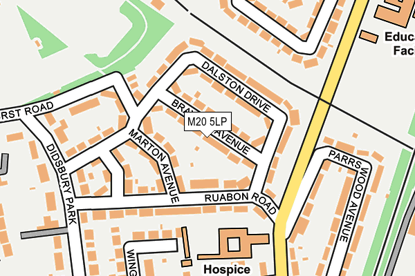 M20 5LP map - OS OpenMap – Local (Ordnance Survey)