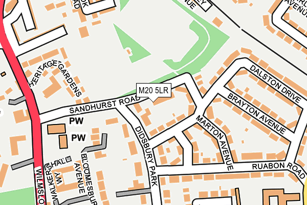 M20 5LR map - OS OpenMap – Local (Ordnance Survey)