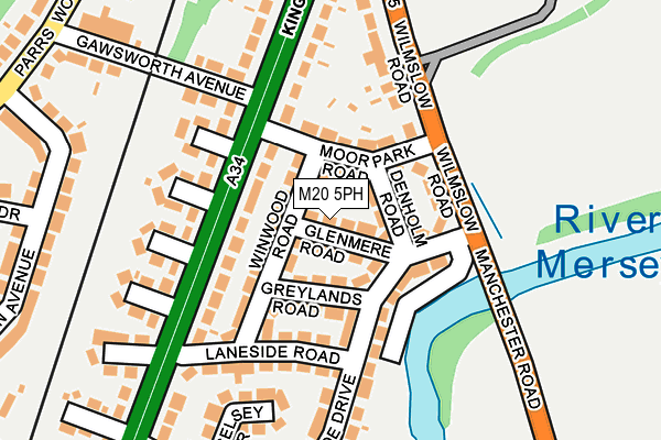 M20 5PH map - OS OpenMap – Local (Ordnance Survey)
