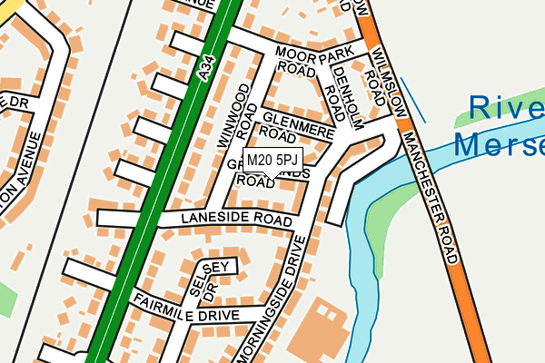 M20 5PJ map - OS OpenMap – Local (Ordnance Survey)