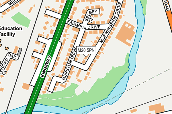 M20 5PN map - OS OpenMap – Local (Ordnance Survey)