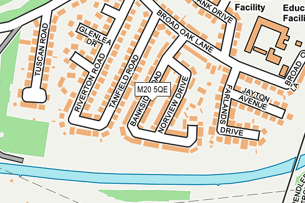 M20 5QE map - OS OpenMap – Local (Ordnance Survey)