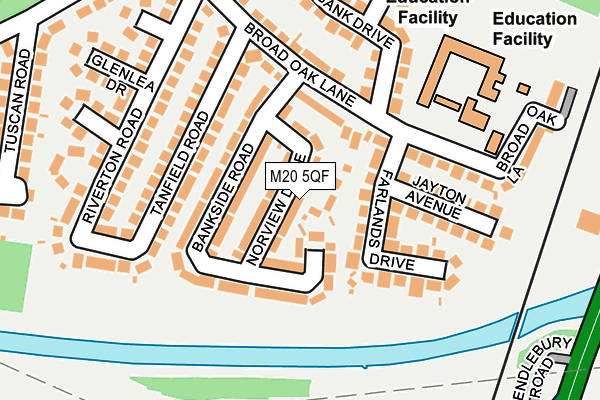 M20 5QF map - OS OpenMap – Local (Ordnance Survey)