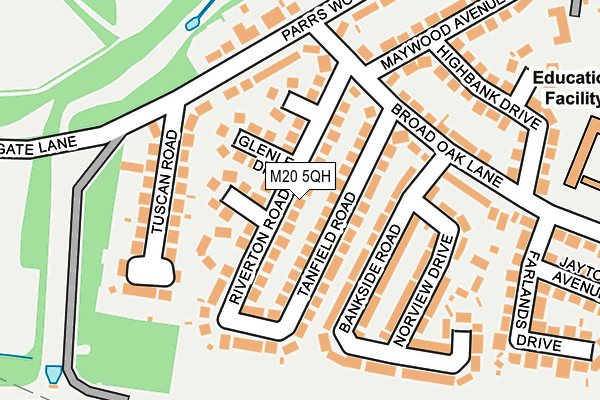 M20 5QH map - OS OpenMap – Local (Ordnance Survey)