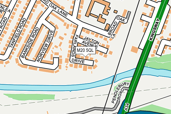 M20 5QL map - OS OpenMap – Local (Ordnance Survey)