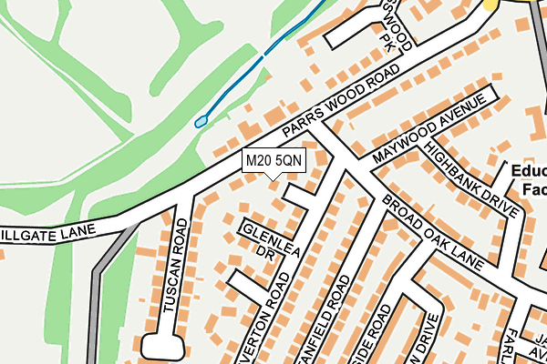 M20 5QN map - OS OpenMap – Local (Ordnance Survey)