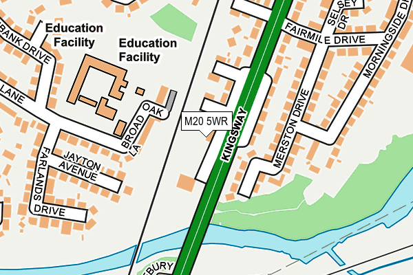 M20 5WR map - OS OpenMap – Local (Ordnance Survey)