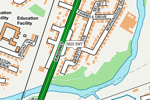 M20 5WT map - OS OpenMap – Local (Ordnance Survey)