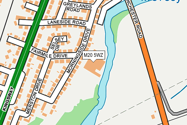 M20 5WZ map - OS OpenMap – Local (Ordnance Survey)