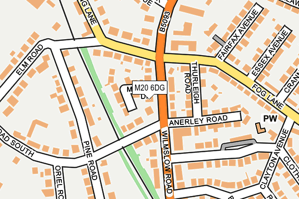 M20 6DG map - OS OpenMap – Local (Ordnance Survey)