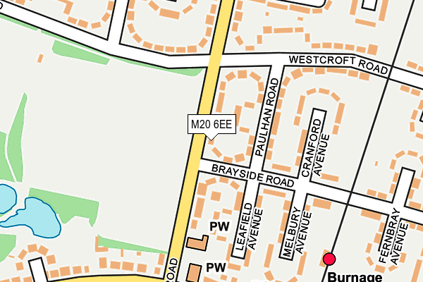 M20 6EE map - OS OpenMap – Local (Ordnance Survey)