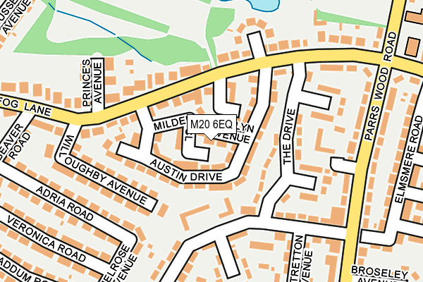 M20 6EQ map - OS OpenMap – Local (Ordnance Survey)