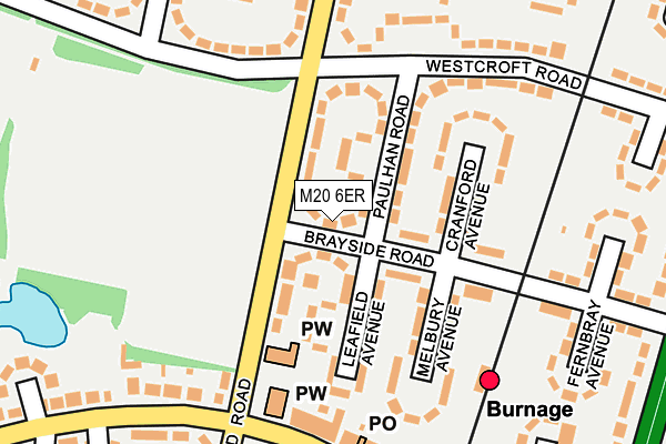 M20 6ER map - OS OpenMap – Local (Ordnance Survey)