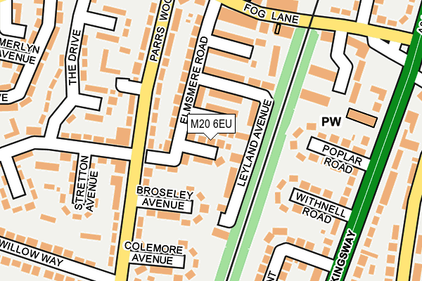 M20 6EU map - OS OpenMap – Local (Ordnance Survey)