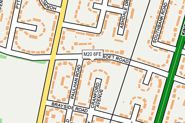 M20 6FE map - OS OpenMap – Local (Ordnance Survey)