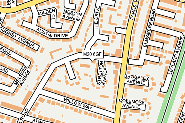 M20 6GF map - OS OpenMap – Local (Ordnance Survey)