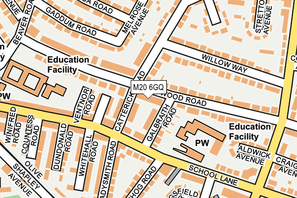 M20 6GQ map - OS OpenMap – Local (Ordnance Survey)