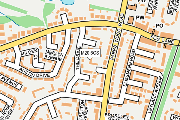 M20 6GS map - OS OpenMap – Local (Ordnance Survey)