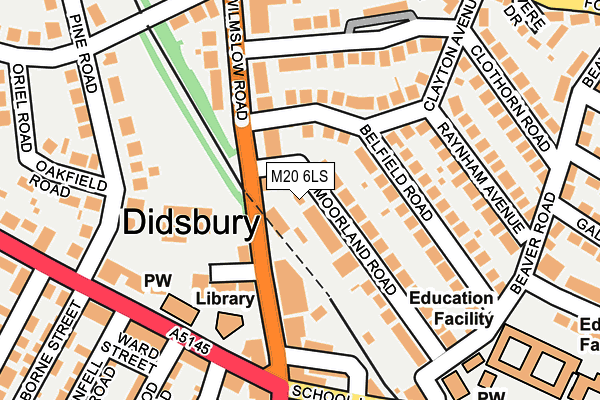 M20 6LS map - OS OpenMap – Local (Ordnance Survey)