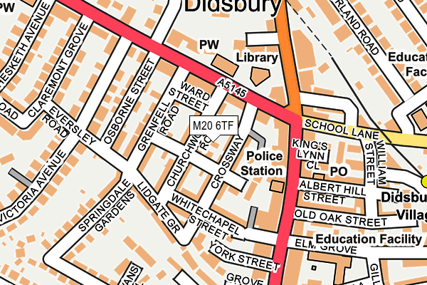 M20 6TF map - OS OpenMap – Local (Ordnance Survey)