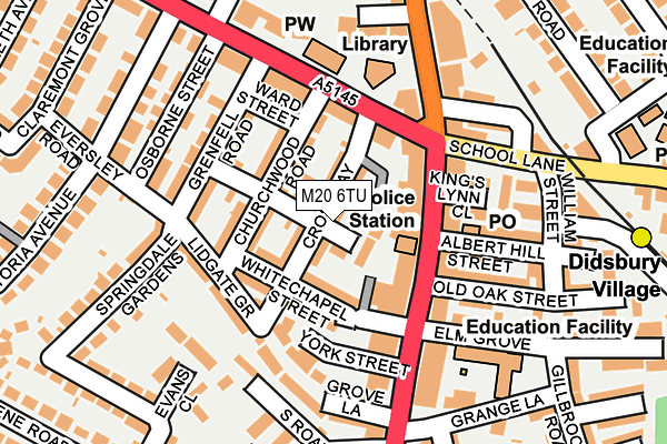 M20 6TU map - OS OpenMap – Local (Ordnance Survey)