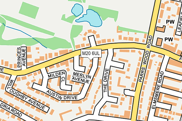 M20 6UL map - OS OpenMap – Local (Ordnance Survey)