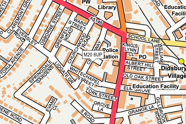 M20 6UP map - OS OpenMap – Local (Ordnance Survey)