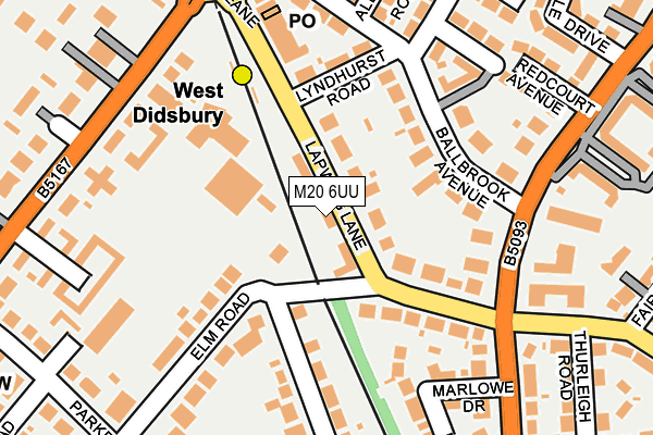 M20 6UU map - OS OpenMap – Local (Ordnance Survey)