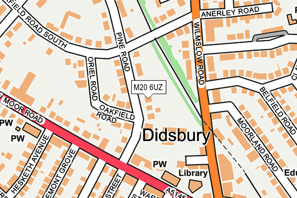 M20 6UZ map - OS OpenMap – Local (Ordnance Survey)