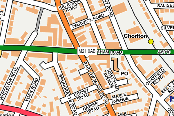 M21 0AB map - OS OpenMap – Local (Ordnance Survey)