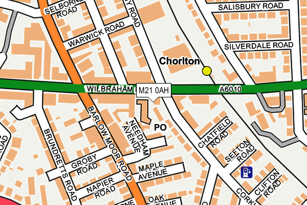 M21 0AH map - OS OpenMap – Local (Ordnance Survey)