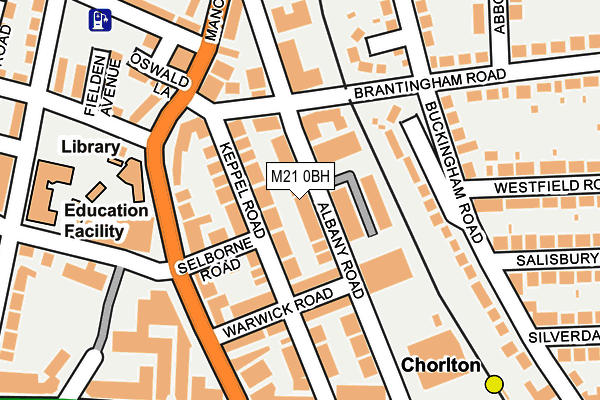 M21 0BH map - OS OpenMap – Local (Ordnance Survey)