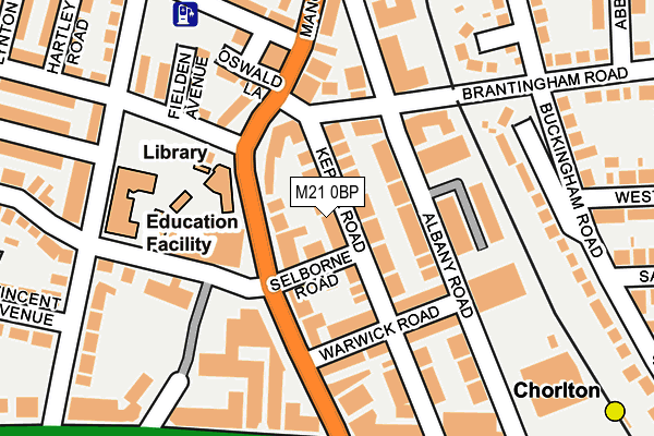 M21 0BP map - OS OpenMap – Local (Ordnance Survey)